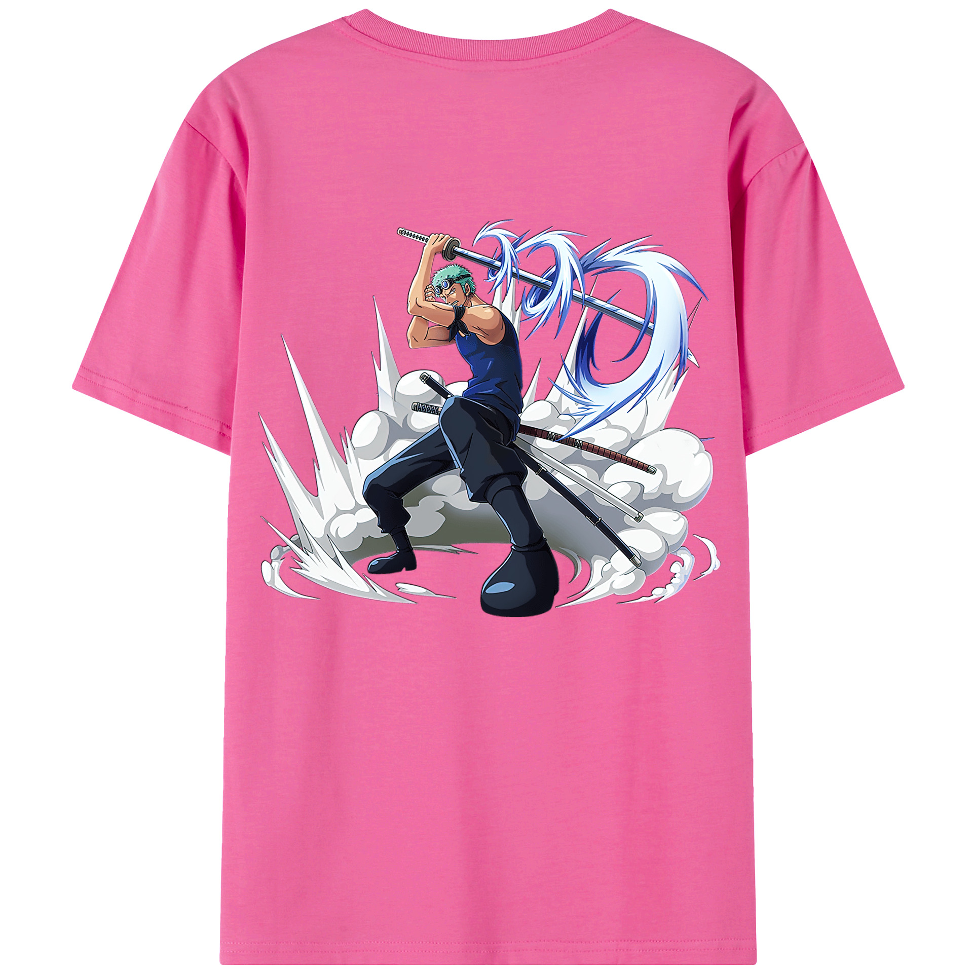 ワンピース ロロノア・ゾロ ONE PIECE Roronoa Zoro レディース半袖Tシャツ(バックプリント)